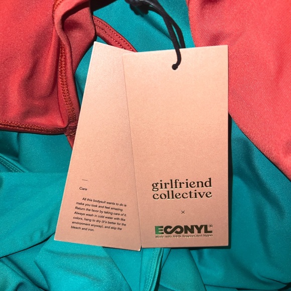 NWT girlfriend collective silverlake thong bottom bodysuit red ochre medium 2019 - Picture 7 of 9